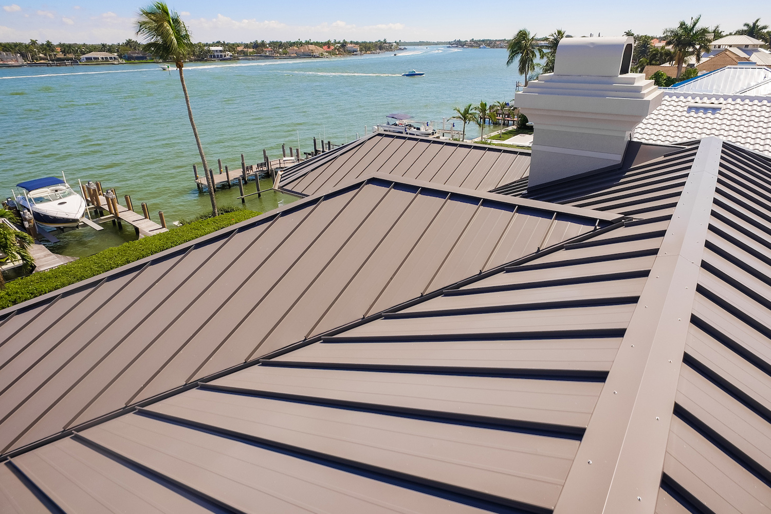 roof on house by the water naples, Florida